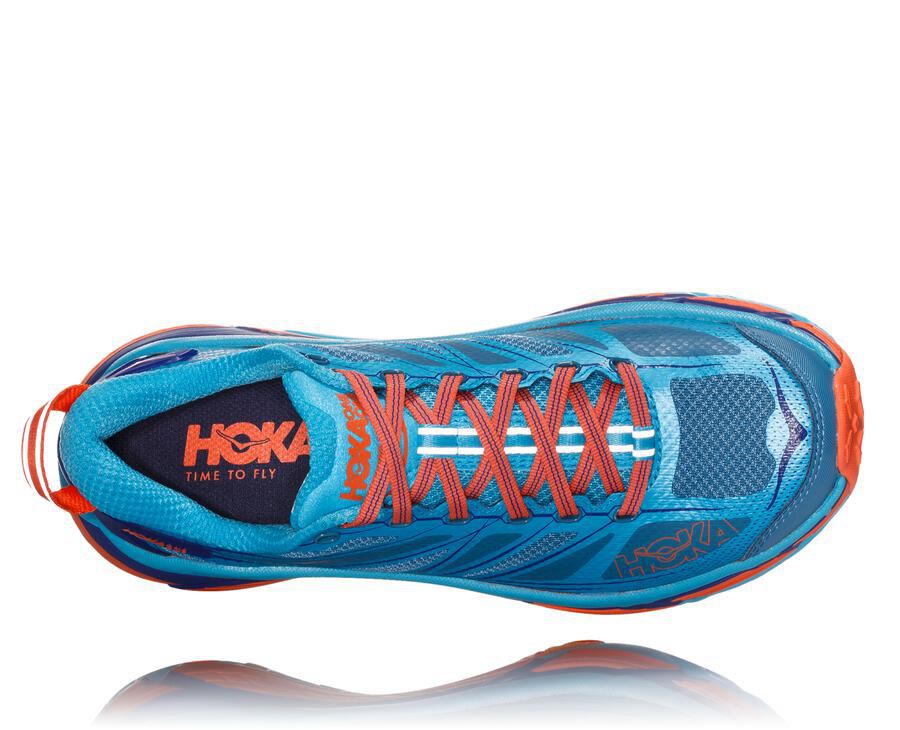 Hoka One One Trail Schoenen Dames - Mafate Speed 2 - Blauw - QU7412398